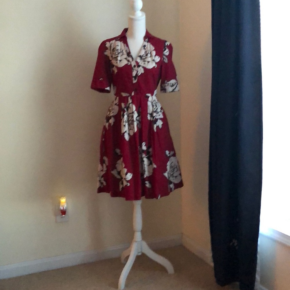 Anthropologie Maeve Vintage-Style Floral Dress